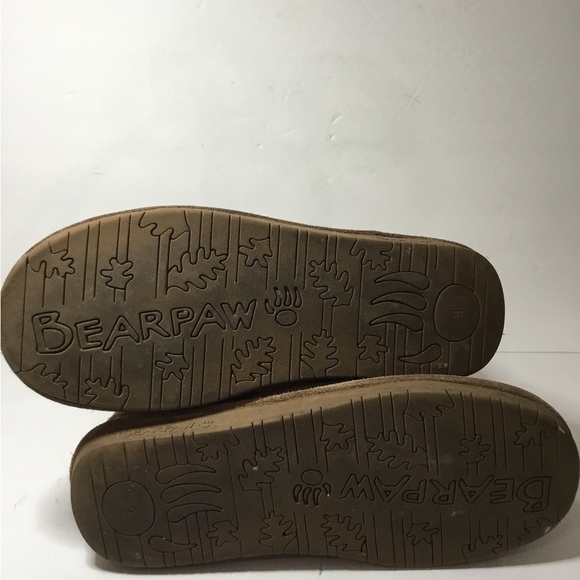 BearPaw Emma Short Suede Sheepskin Slip On Boots Size 9 EUC - Picture 6 of 8